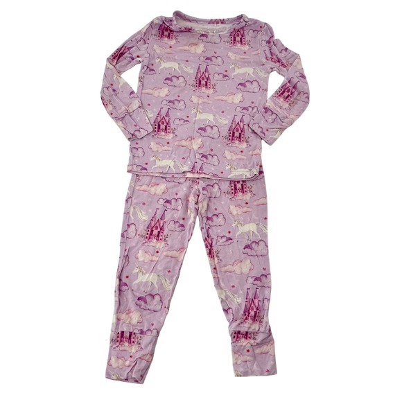Posh Peanut Other - Posh Peanut Girls 2T Unicorn Castle Bamboo Lilith Pajama Set Lavender Pink